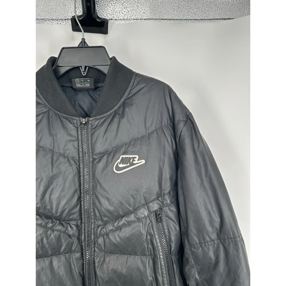 Nike Down Fill Windrunner Puffer Bomber Jacket CU4402-010 Black Mens‎ Small